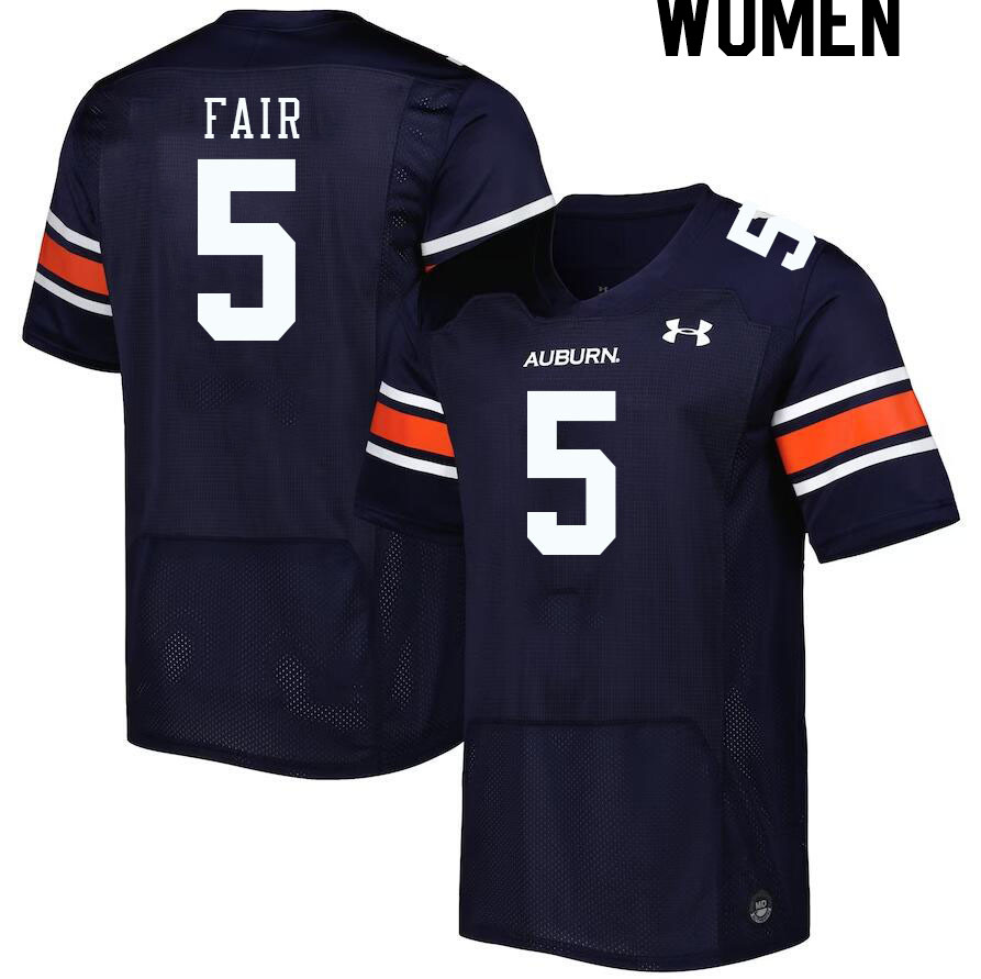 Women #5 Jay Fair Auburn Tigers College Football Jerseys Stitched-Navy